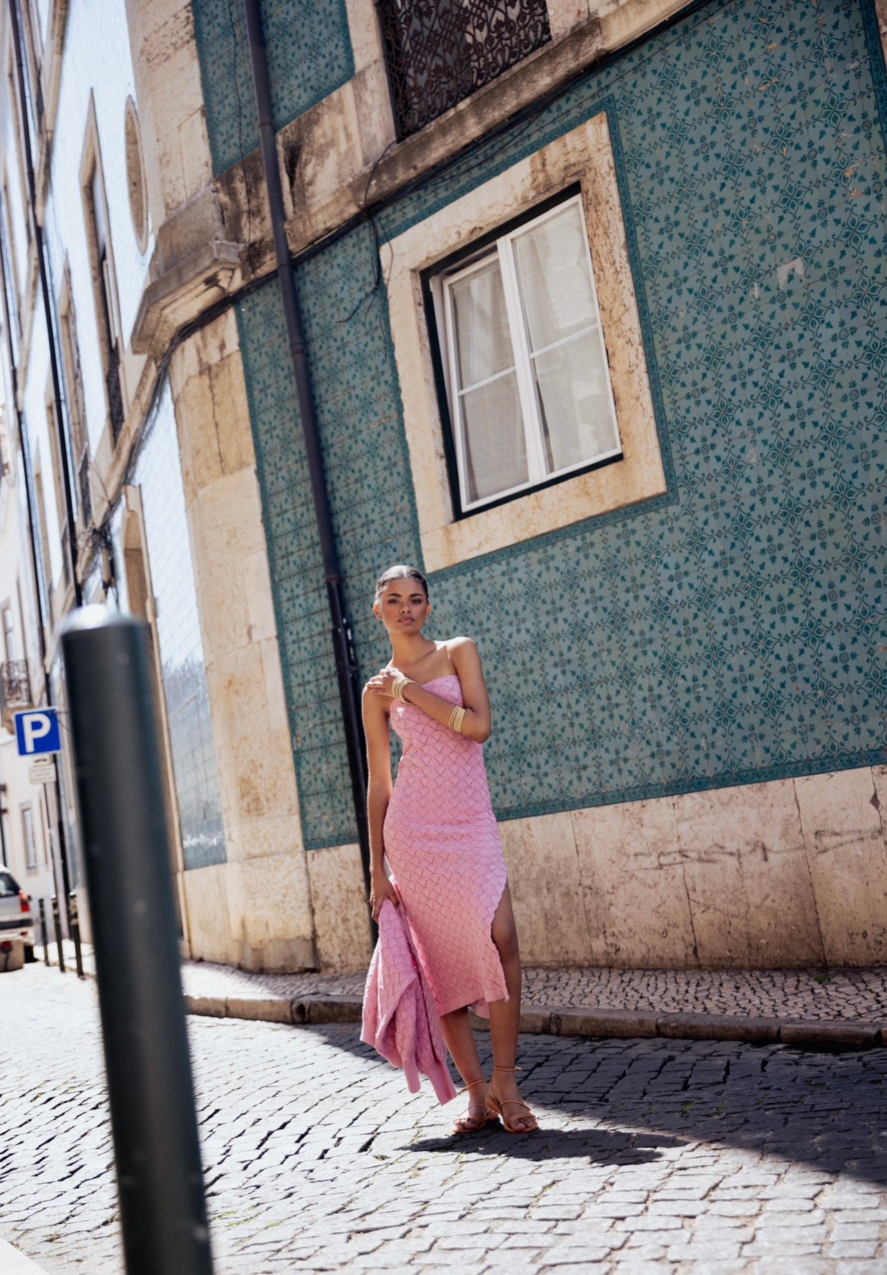 PINK STRAP  DRESS