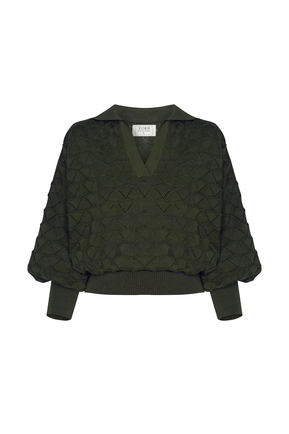 Bromelia dark olive sweater for women