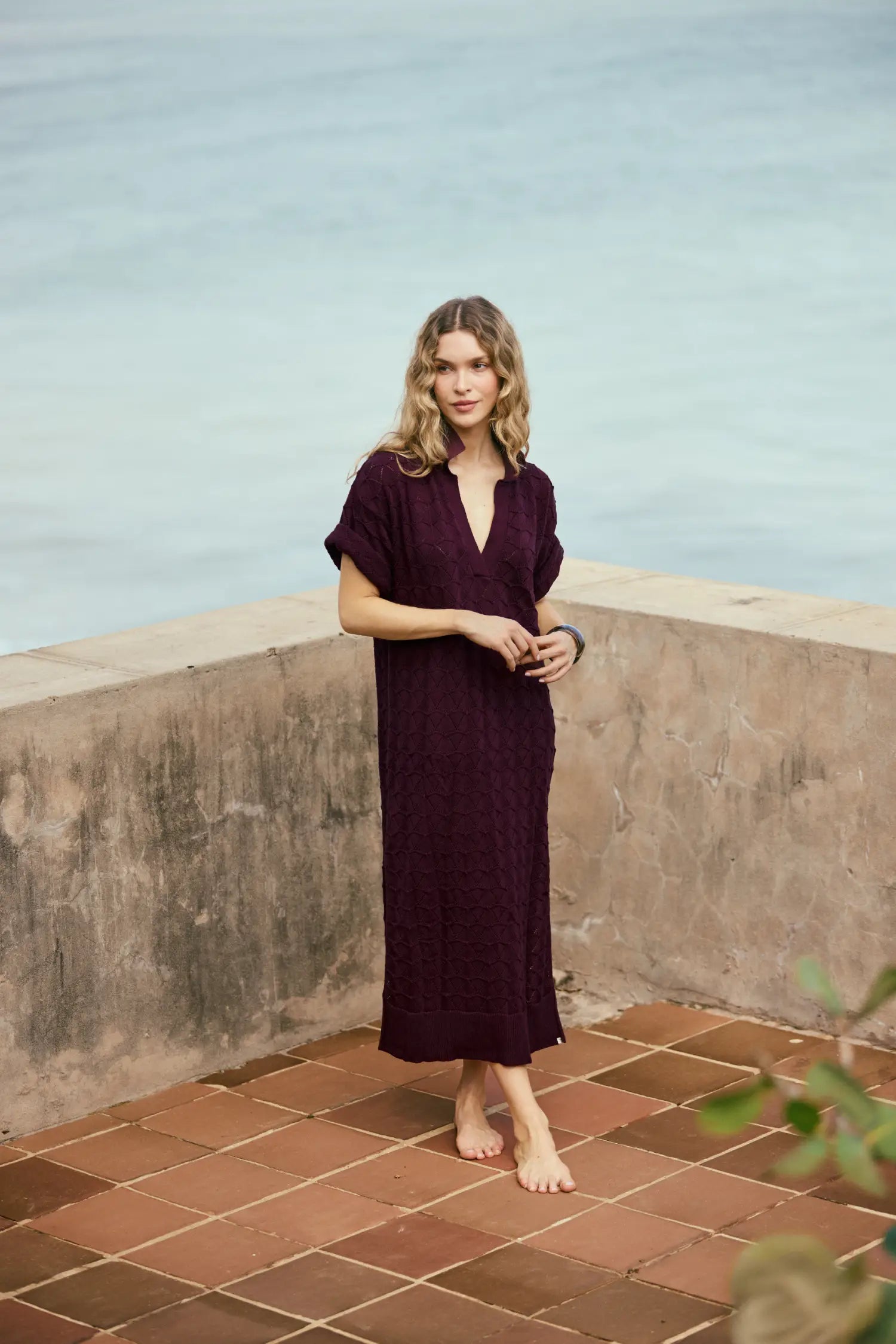 VALLARTA BURGUNDY DRESS