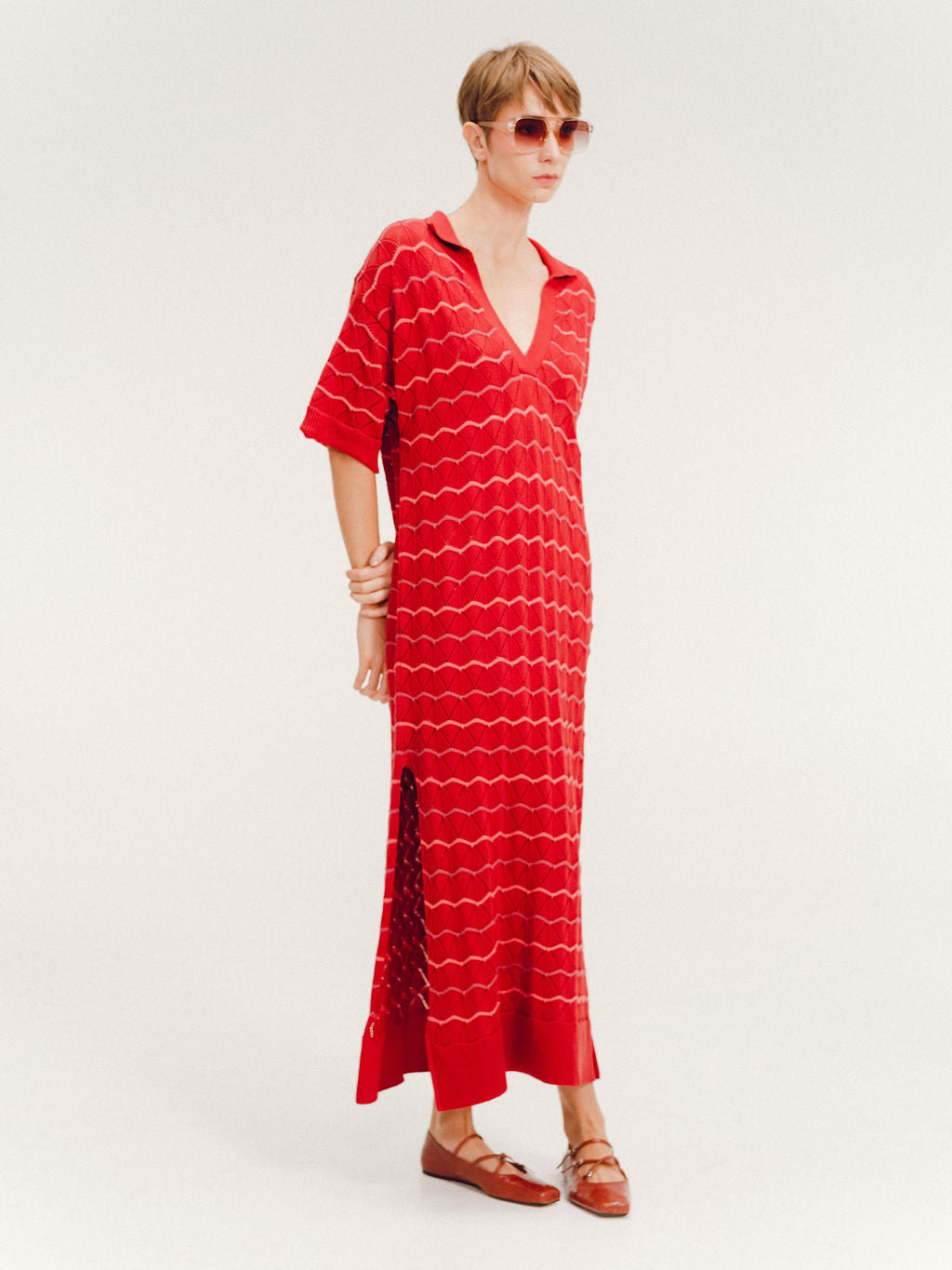 VALLARTA CARMINE  DRESS